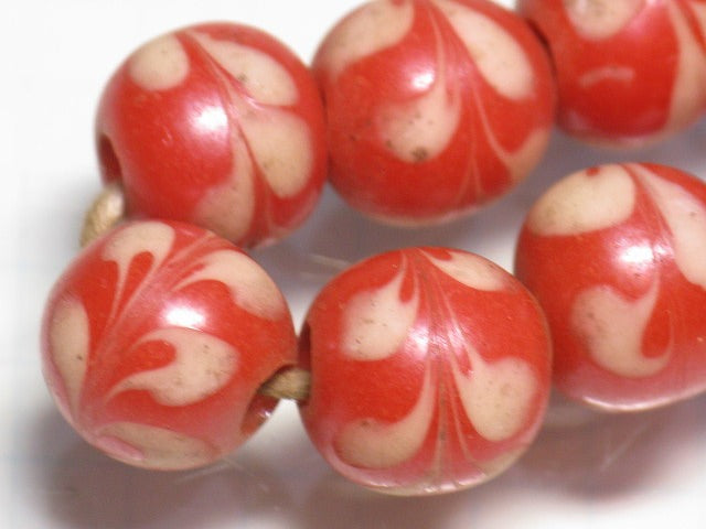 TOKO-BEADS T718N-10 Lampwork glass bead (strand) 10mm T718N-10 ジャワ希少とんぼ玉（連） 10mm Asian bead & African bead  Handmade,Lampeork,bead,asia,india,ethnic,parts,accessory,beads とんぼ玉,ビーズ,トンボ玉,アジア,インド,エスニック,手作り,パーツ,アクセサリー