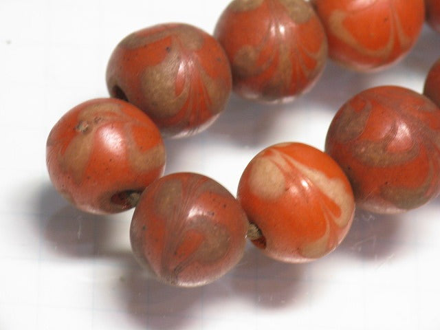 TOKO-BEADS T718N-12 Lampwork glass bead (strand) 10mm T718N-12 ジャワ希少とんぼ玉（連） 10mm Asian bead & African bead  Handmade,Lampeork,bead,asia,india,ethnic,parts,accessory,beads とんぼ玉,ビーズ,トンボ玉,アジア,インド,エスニック,手作り,パーツ,アクセサリー