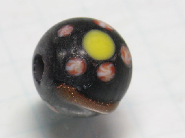 TOKO-BEADS T718S-13 Lampwork glass bead 10mm T718S-13 ジャワ希少とんぼ玉 10mm Asian bead & African bead  Handmade,Lampeork,bead,asia,india,ethnic,parts,accessory,beads とんぼ玉,ビーズ,トンボ玉,アジア,インド,エスニック,手作り,パーツ,アクセサリー