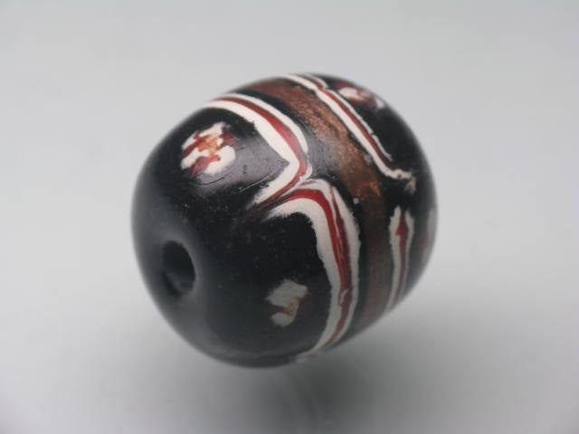 TOKO-BEADS T719-02 Lampwork glass bead 17~18mm T719-02 ジャワ希少とんぼ玉 17~18mm Asian bead & African bead  Handmade,Lampeork,bead,asia,india,ethnic,parts,accessory,beads とんぼ玉,ビーズ,トンボ玉,アジア,インド,エスニック,手作り,パーツ,アクセサリー