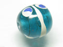 TOKO-BEADS T723-04 Lampwork glass bead 14mm T723-04 ジャワ希少とんぼ玉 14mm Asian bead & African bead  Handmade,Lampeork,bead,asia,india,ethnic,parts,accessory,beads とんぼ玉,ビーズ,トンボ玉,アジア,インド,エスニック,手作り,パーツ,アクセサリー