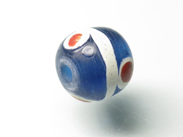 TOKO-BEADS T725-05 Lampwork glass bead 12.5mm T725-05 ジャワ希少とんぼ玉 12.5mm Asian bead & African bead  Handmade,Lampeork,bead,asia,india,ethnic,parts,accessory,beads とんぼ玉,ビーズ,トンボ玉,アジア,インド,エスニック,手作り,パーツ,アクセサリー