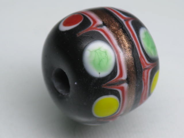 TOKO-BEADS T726-01 Lampwork glass bead 19mm T726-01 ジャワ希少とんぼ玉 19mm Asian bead & African bead  Handmade,Lampeork,bead,asia,india,ethnic,parts,accessory,beads とんぼ玉,ビーズ,トンボ玉,アジア,インド,エスニック,手作り,パーツ,アクセサリー