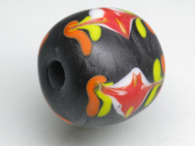 TOKO-BEADS T726-02 Lampwork glass bead 19mm T726-02 ジャワ希少とんぼ玉 19mm Asian bead & African bead  Handmade,Lampeork,bead,asia,india,ethnic,parts,accessory,beads とんぼ玉,ビーズ,トンボ玉,アジア,インド,エスニック,手作り,パーツ,アクセサリー