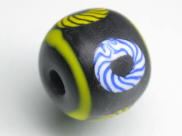 TOKO-BEADS T726-04 Lampwork glass bead 19mm T726-04 ジャワ希少とんぼ玉 19mm Asian bead & African bead  Handmade,Lampeork,bead,asia,india,ethnic,parts,accessory,beads とんぼ玉,ビーズ,トンボ玉,アジア,インド,エスニック,手作り,パーツ,アクセサリー