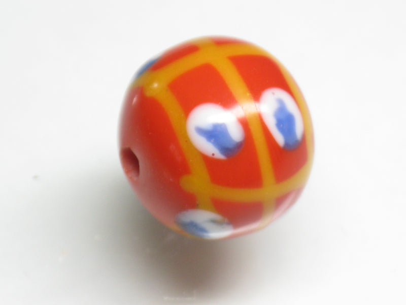TOKO-BEADS T727-31 Lampwork glass bead 15.5mm T727-31 ジャワ希少とんぼ玉 15.5mm Asian bead & African bead  Handmade,Lampeork,bead,asia,india,ethnic,parts,accessory,beads とんぼ玉,ビーズ,トンボ玉,アジア,インド,エスニック,手作り,パーツ,アクセサリー