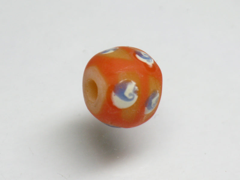 TOKO-BEADS T727-36 Lampwork glass bead 9.5mm T727-36 ジャワ希少とんぼ玉 9.5mm Asian bead & African bead  Handmade,Lampeork,bead,asia,india,ethnic,parts,accessory,beads とんぼ玉,ビーズ,トンボ玉,アジア,インド,エスニック,手作り,パーツ,アクセサリー