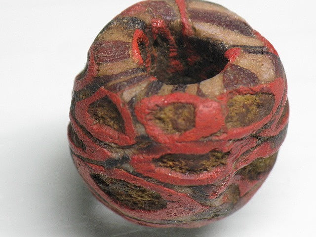 TOKO-BEADS T804-14 African Glass bead 20mm T804-14 アフリカとんぼ玉 20mm Asian bead & African bead  Handmade,Lampeork,bead,asia,india,ethnic,parts,accessory,beads とんぼ玉,ビーズ,トンボ玉,アジア,インド,エスニック,手作り,パーツ,アクセサリー