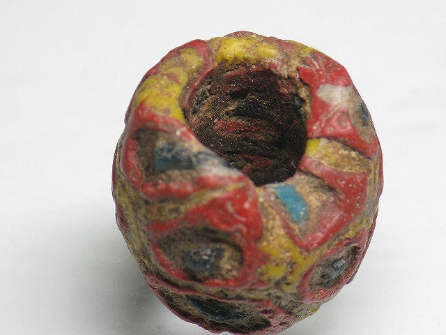 TOKO-BEADS T804-26 African Glass bead 17.5mm T804-26 アフリカとんぼ玉 17.5mm Asian bead & African bead  Handmade,Lampeork,bead,asia,india,ethnic,parts,accessory,beads とんぼ玉,ビーズ,トンボ玉,アジア,インド,エスニック,手作り,パーツ,アクセサリー