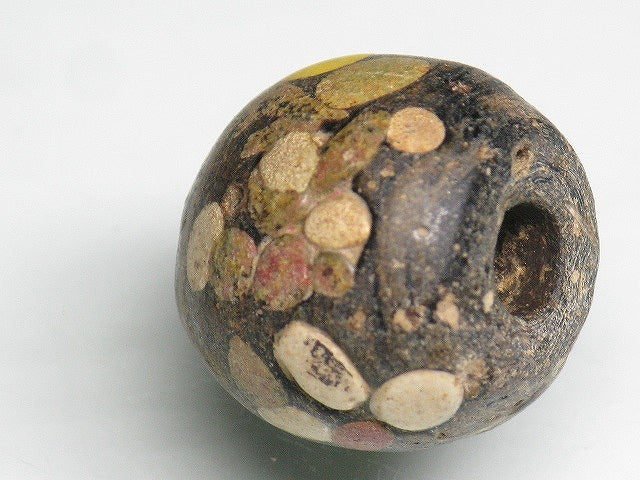 TOKO-BEADS T804-40 African Glass bead 15mm T804-40 アフリカとんぼ玉 15mm Asian bead & African bead  Handmade,Lampeork,bead,asia,india,ethnic,parts,accessory,beads とんぼ玉,ビーズ,トンボ玉,アジア,インド,エスニック,手作り,パーツ,アクセサリー