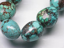 TOKO-BEADS TQ099-01N Turquoise bead (strand) 12~16mm TQ099-01N ターコイズビーズ（連） 12~16mm Asian bead & African bead  Handmade,Lampeork,bead,asia,india,ethnic,parts,accessory,beads とんぼ玉,ビーズ,トンボ玉,アジア,インド,エスニック,手作り,パーツ,アクセサリー