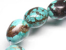 TOKO-BEADS TQ099-04N Turquoise bead (strand) 12~16mm TQ099-04N ターコイズビーズ（連） 12~16mm Asian bead & African bead  Handmade,Lampeork,bead,asia,india,ethnic,parts,accessory,beads とんぼ玉,ビーズ,トンボ玉,アジア,インド,エスニック,手作り,パーツ,アクセサリー