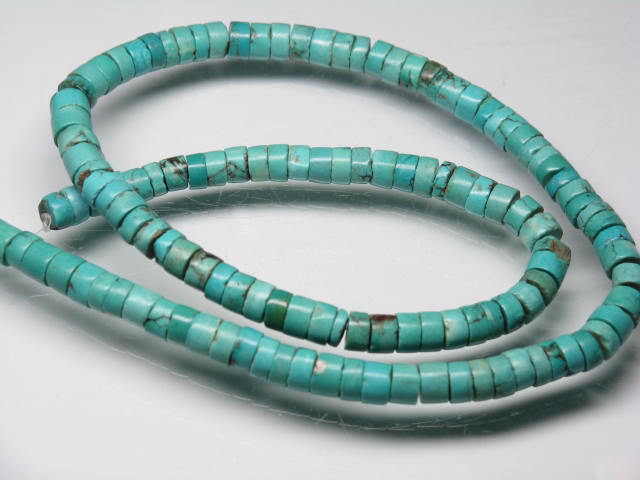 TOKO-BEADS TQ099N-05 Turquoise bead (strand) 5.8mm TQ099N-05 ターコイズビーズ（連） 5.8mm Asian bead & African bead  Handmade,Lampeork,bead,asia,india,ethnic,parts,accessory,beads とんぼ玉,ビーズ,トンボ玉,アジア,インド,エスニック,手作り,パーツ,アクセサリー