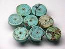 TOKO-BEADS TQ100-24 Turquoise bead (8pcs) 12mm TQ100-24 ターコイズビーズ（8個） 12mm Asian bead & African bead  Handmade,Lampeork,bead,asia,india,ethnic,parts,accessory,beads とんぼ玉,ビーズ,トンボ玉,アジア,インド,エスニック,手作り,パーツ,アクセサリー