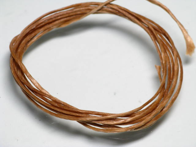 TOKO-BEADS WC005 Waxed Cord (Nylon 1m) 1mm WC005 ワックスコード（うす茶1 m） 1mm Asian bead & African bead  Handmade,Lampeork,bead,asia,india,ethnic,parts,accessory,beads とんぼ玉,ビーズ,トンボ玉,アジア,インド,エスニック,手作り,パーツ,アクセサリー