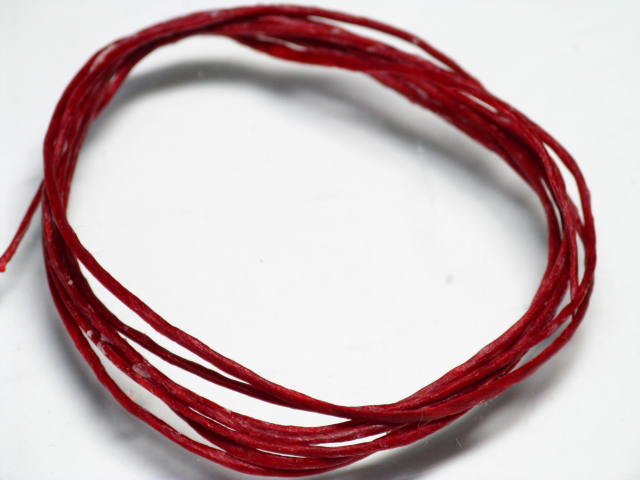 TOKO-BEADS WC007 Waxed Cord (Nylon 1m) 1mm WC007 ワックスコード（赤1 m） 1mm Asian bead & African bead  Handmade,Lampeork,bead,asia,india,ethnic,parts,accessory,beads とんぼ玉,ビーズ,トンボ玉,アジア,インド,エスニック,手作り,パーツ,アクセサリー