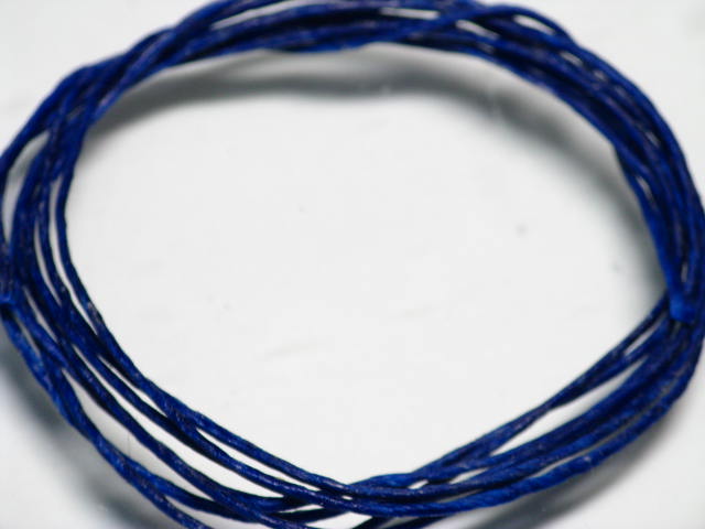 TOKO-BEADS WC009 Waxed Cord (Nylon 1m) 1mm WC009 ワックスコード（青1 m） 1mm Asian bead & African bead  Handmade,Lampeork,bead,asia,india,ethnic,parts,accessory,beads とんぼ玉,ビーズ,トンボ玉,アジア,インド,エスニック,手作り,パーツ,アクセサリー